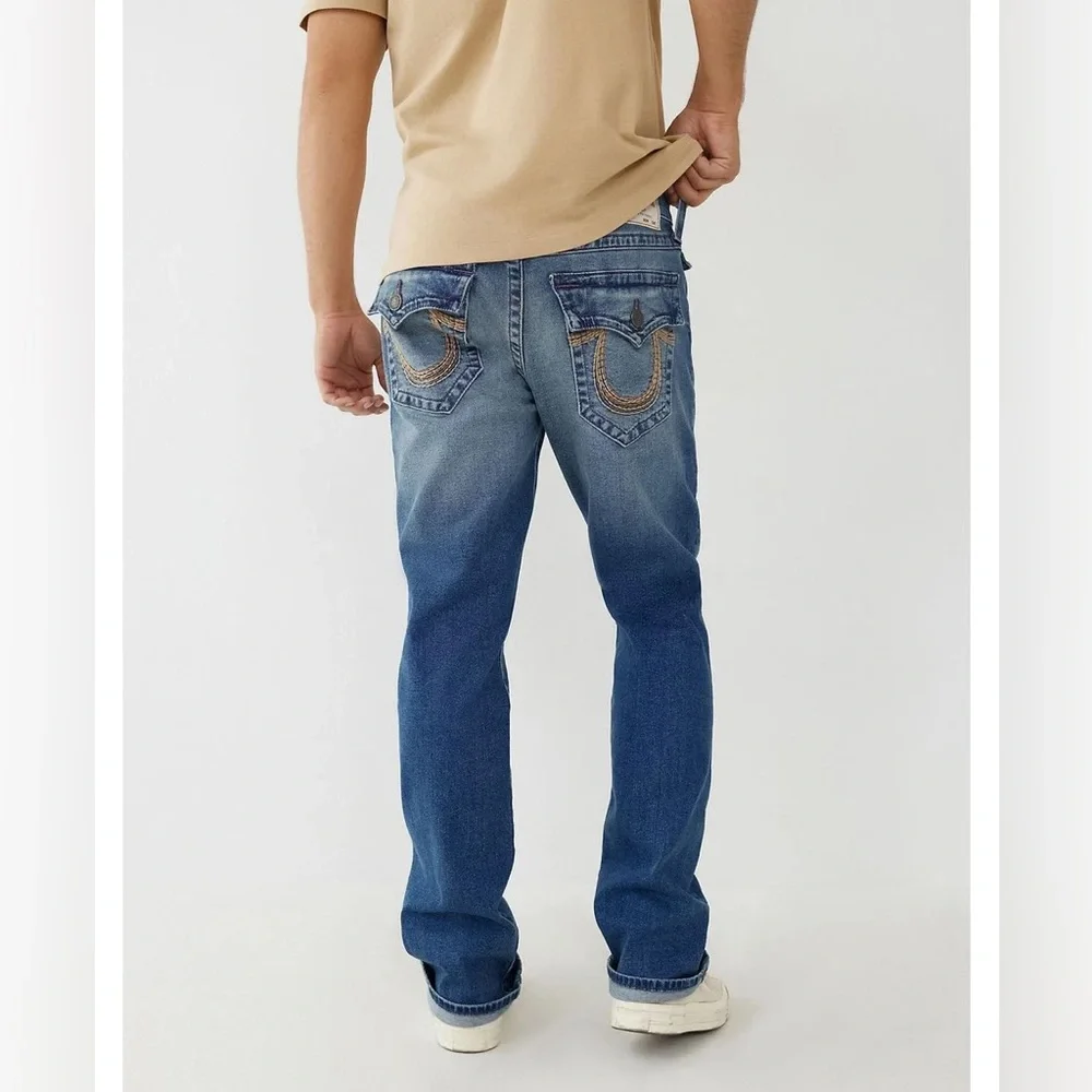 True Religion Ricky Straight Fit Rainbow Jeans, size 31
